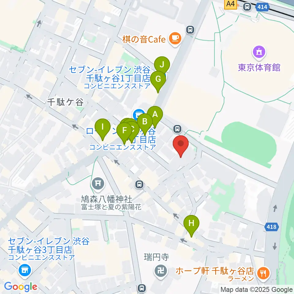 専門学校 東京クールジャパン・アカデミー周辺のファミレス・ファーストフード一覧地図