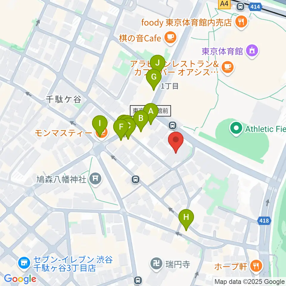 専門学校 東京クールジャパン・アカデミー周辺のファミレス・ファーストフード一覧地図