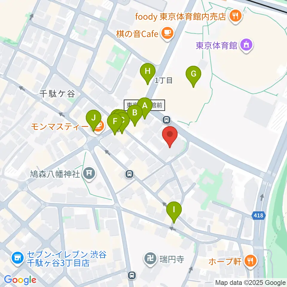 専門学校 東京クールジャパン・アカデミー周辺のファミレス・ファーストフード一覧地図