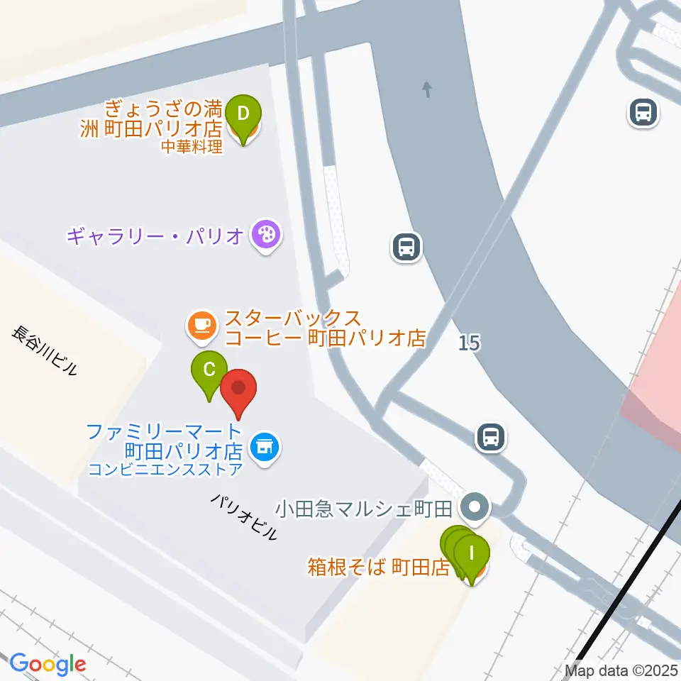 まほろ座MACHIDA周辺のファミレス・ファーストフード一覧地図