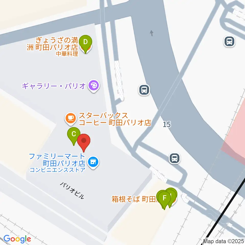 まほろ座MACHIDA周辺のファミレス・ファーストフード一覧地図