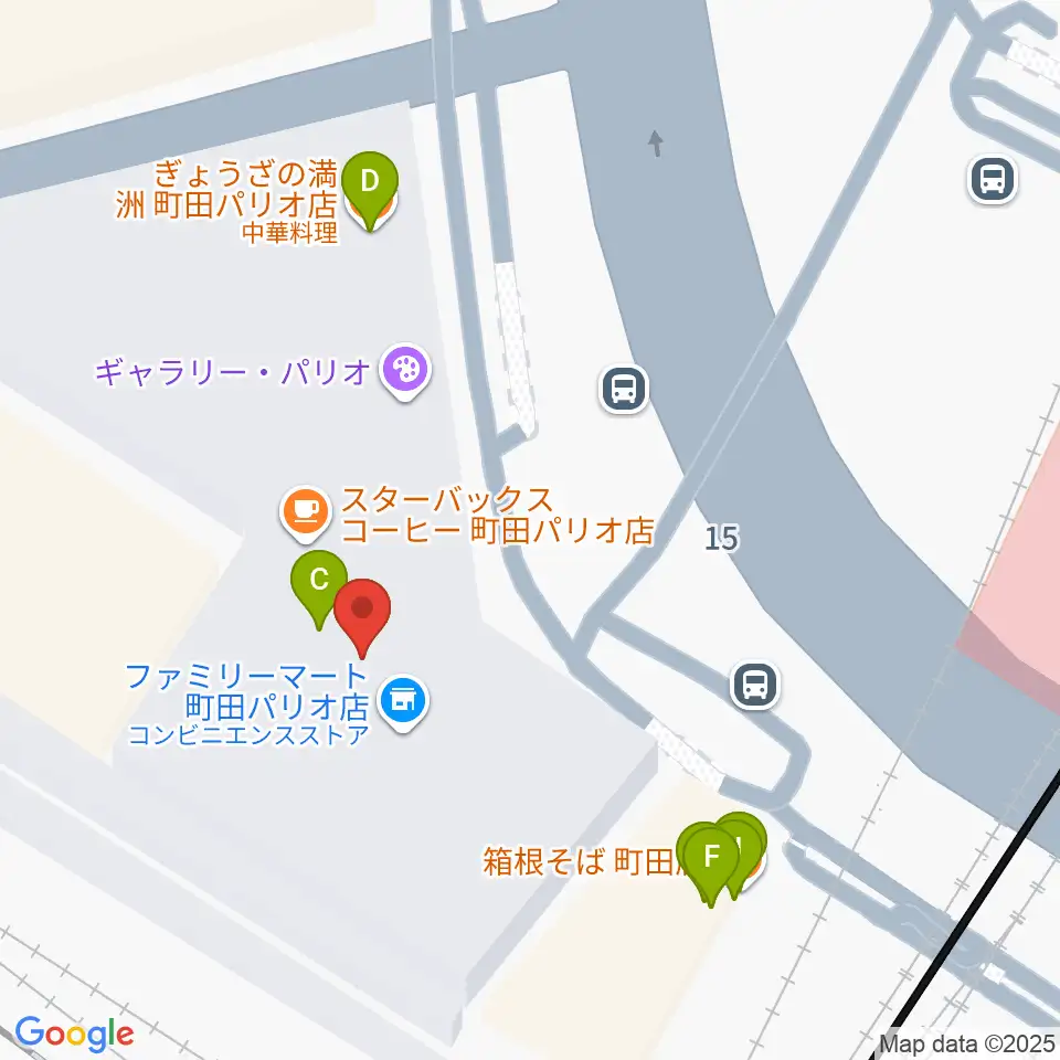 まほろ座MACHIDA周辺のファミレス・ファーストフード一覧地図