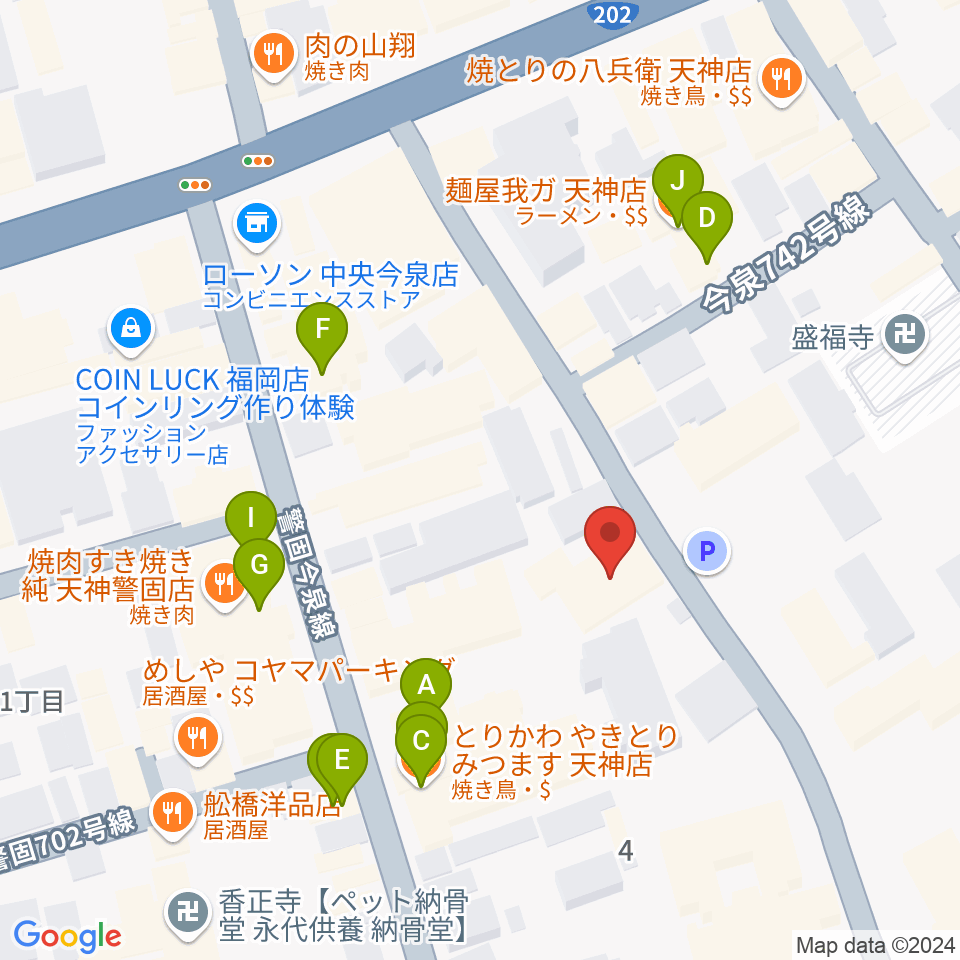 フォレストヒル周辺のファミレス・ファーストフード一覧地図