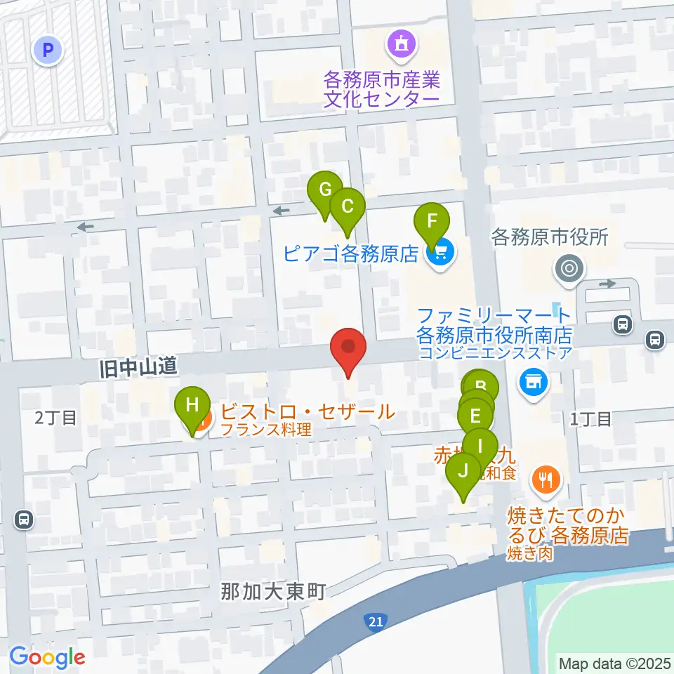 サウンドハンター各務原店 FreeMan周辺のファミレス・ファーストフード一覧地図