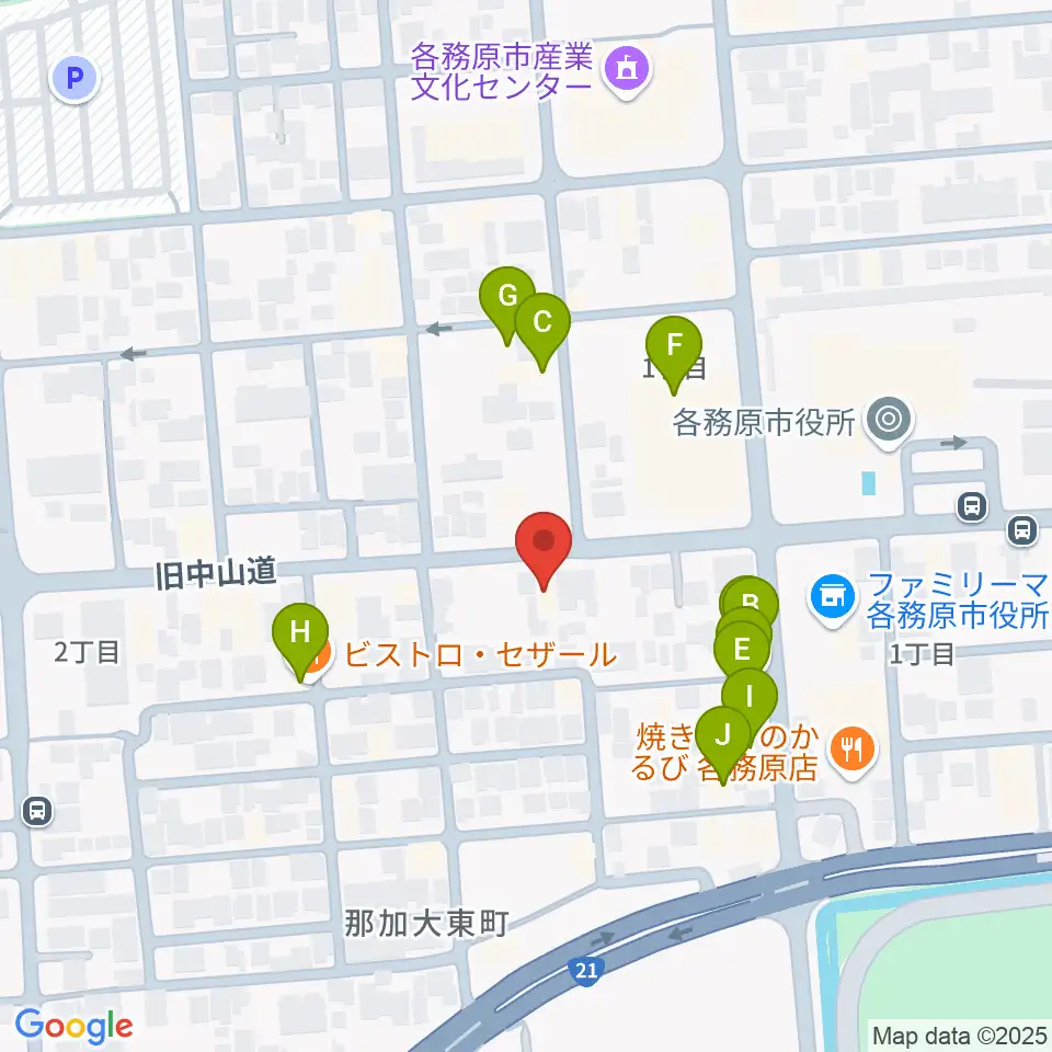 サウンドハンター各務原店 FreeMan周辺のファミレス・ファーストフード一覧地図