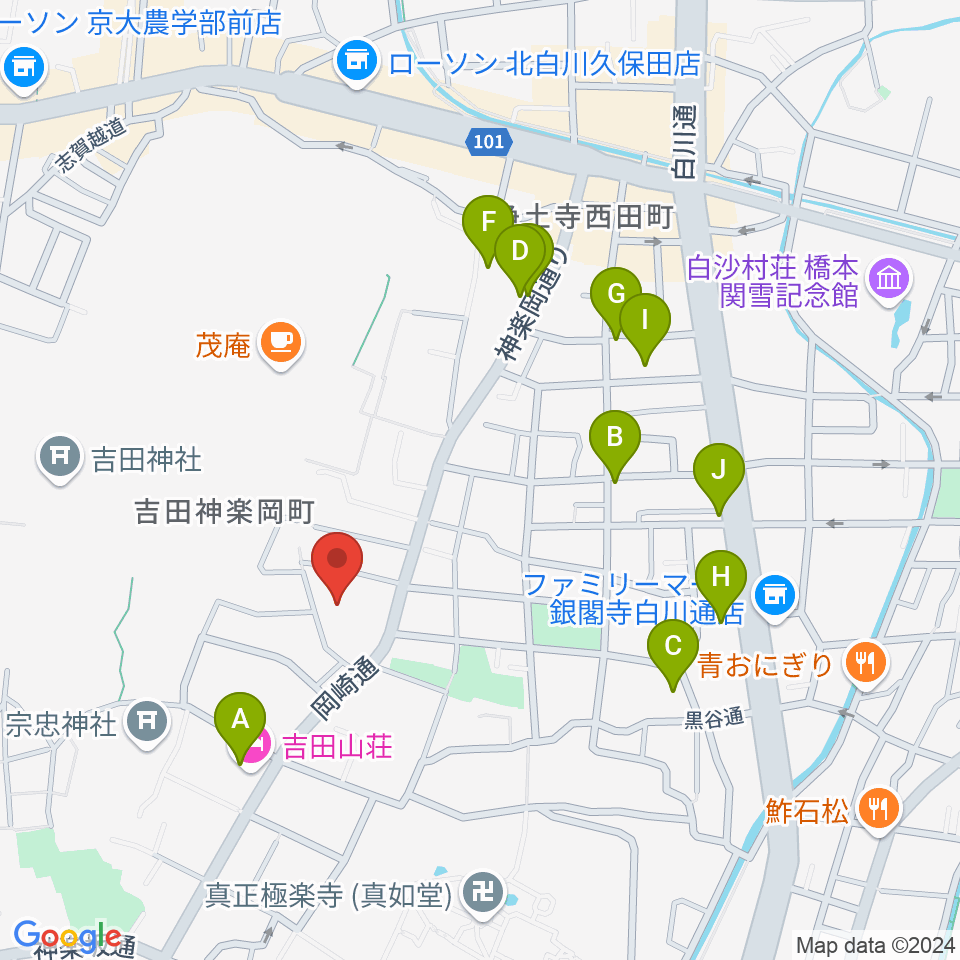 錦鱗館周辺のファミレス・ファーストフード一覧地図