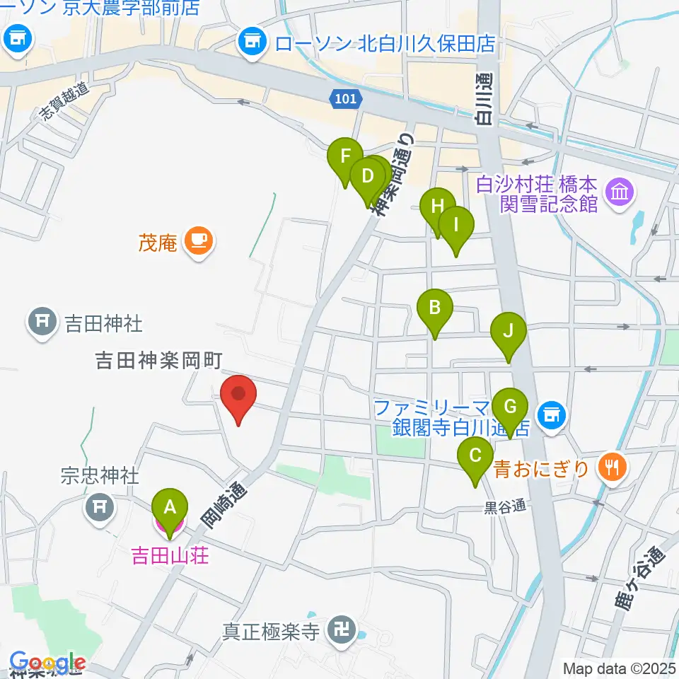 錦鱗館周辺のファミレス・ファーストフード一覧地図
