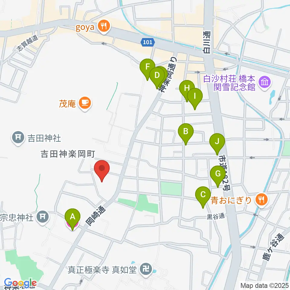 錦鱗館周辺のファミレス・ファーストフード一覧地図