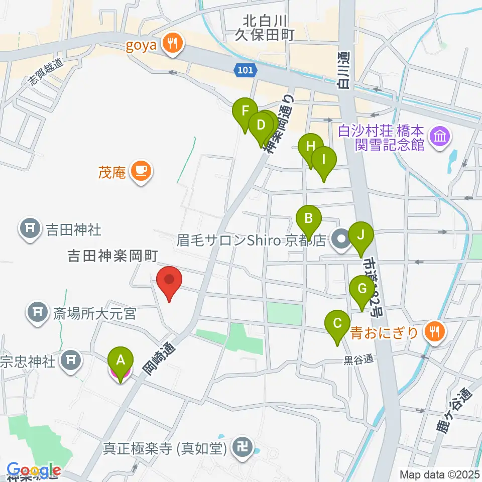 錦鱗館周辺のファミレス・ファーストフード一覧地図