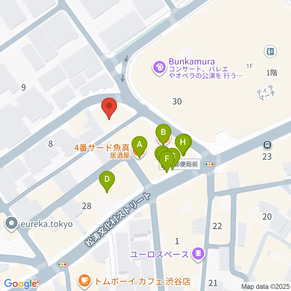 チェレステ・スタジオ松濤周辺のファミレス・ファーストフード一覧地図