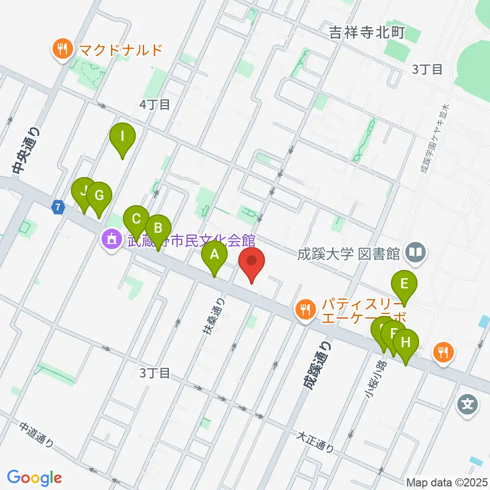 ネイロデザイン周辺のファミレス・ファーストフード一覧地図
