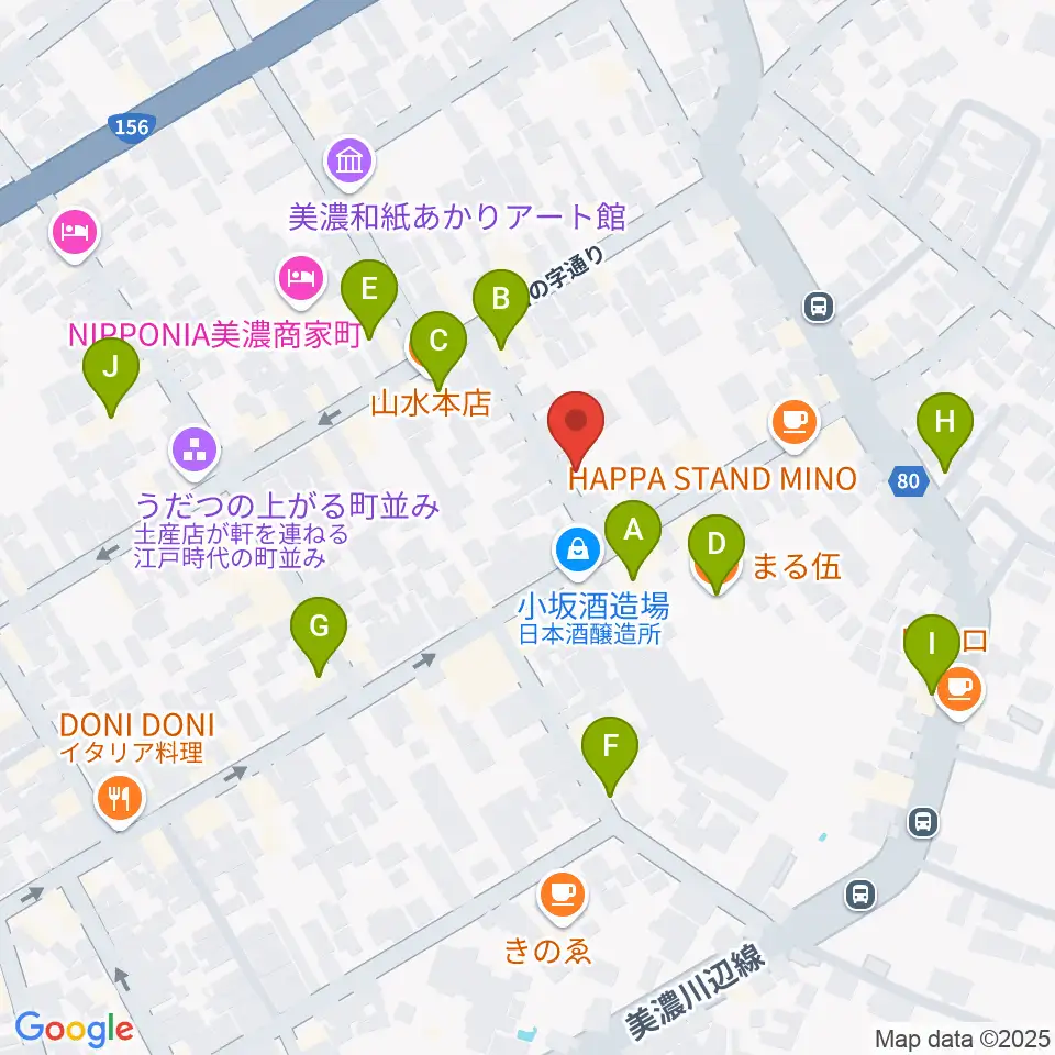 WOODYBLUES周辺のファミレス・ファーストフード一覧地図