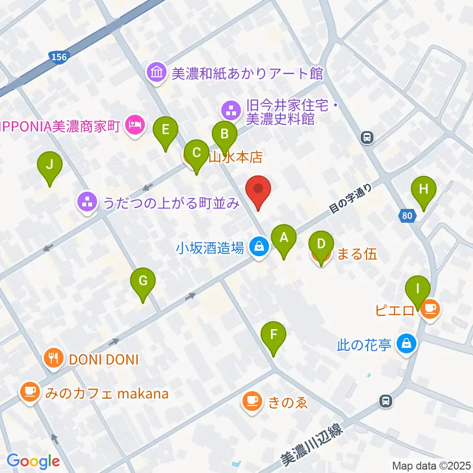WoodyBlues周辺のファミレス・ファーストフード一覧地図