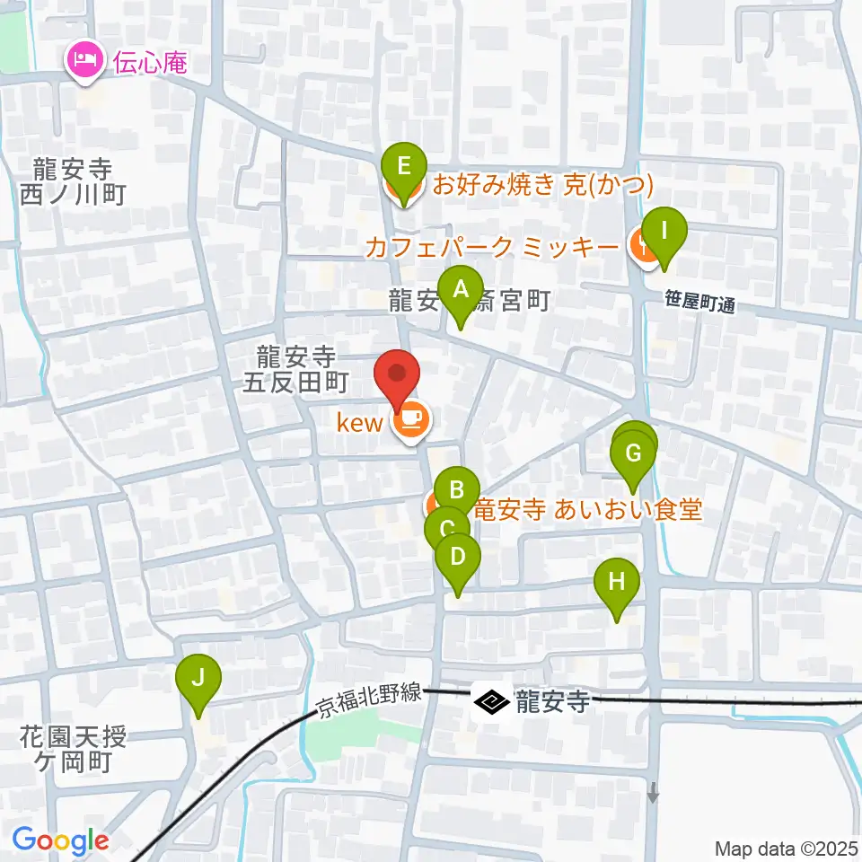 楽奏 gasso music studio周辺のファミレス・ファーストフード一覧地図