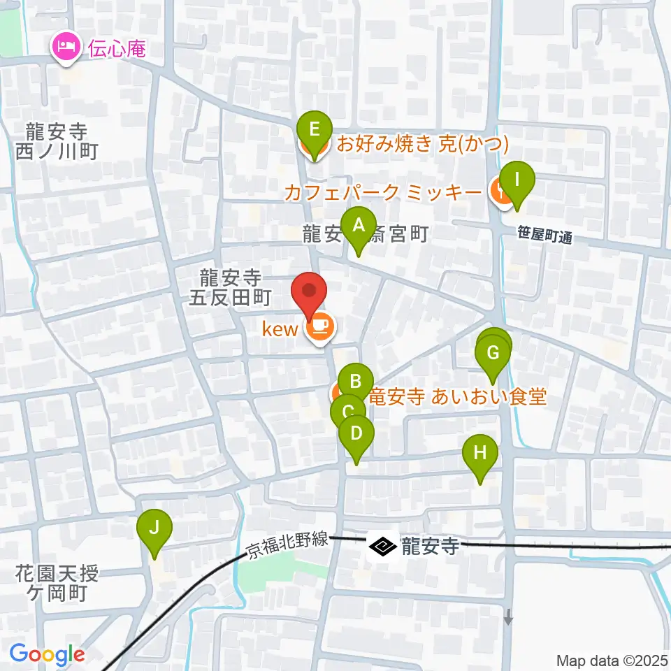 楽奏 gasso music studio周辺のファミレス・ファーストフード一覧地図