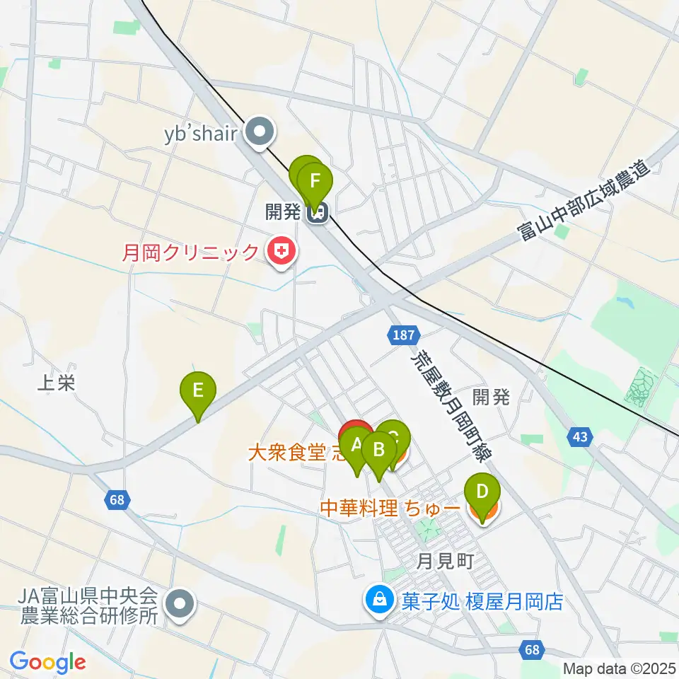 アルパカ音楽教室周辺のファミレス・ファーストフード一覧地図