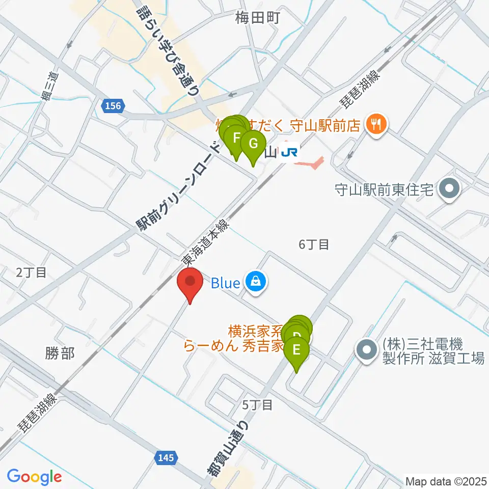 京滋ピアノ調律 / スティマー・ザール周辺のファミレス・ファーストフード一覧地図