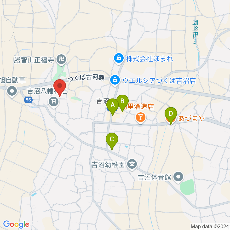 須藤ピアノ調律工房周辺のファミレス・ファーストフード一覧地図