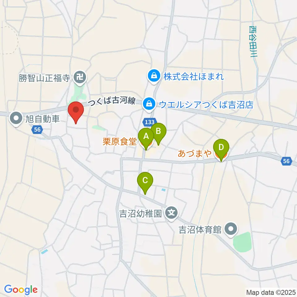 須藤ピアノ調律工房周辺のファミレス・ファーストフード一覧地図
