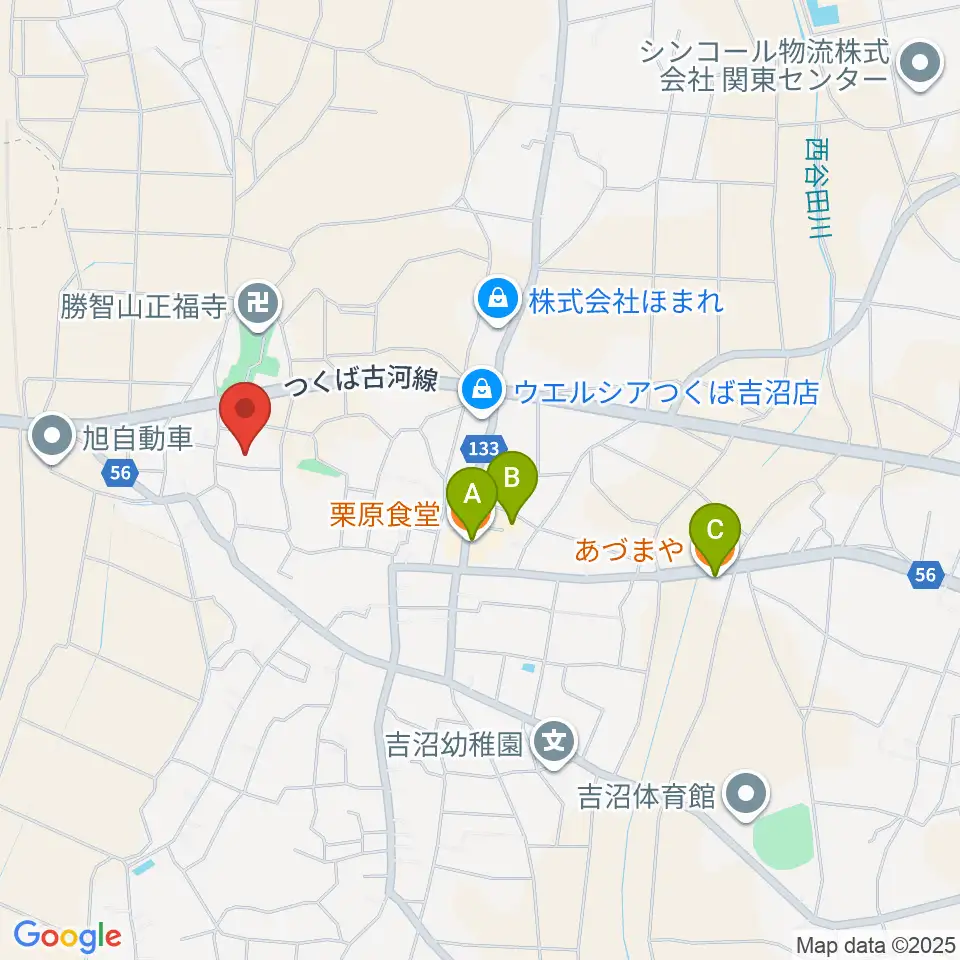 須藤ピアノ調律工房周辺のファミレス・ファーストフード一覧地図