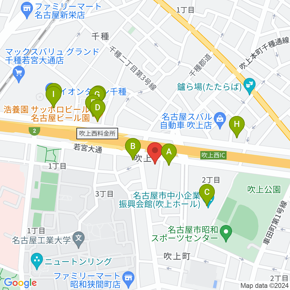 cafe concert エルム周辺のファミレス・ファーストフード一覧地図