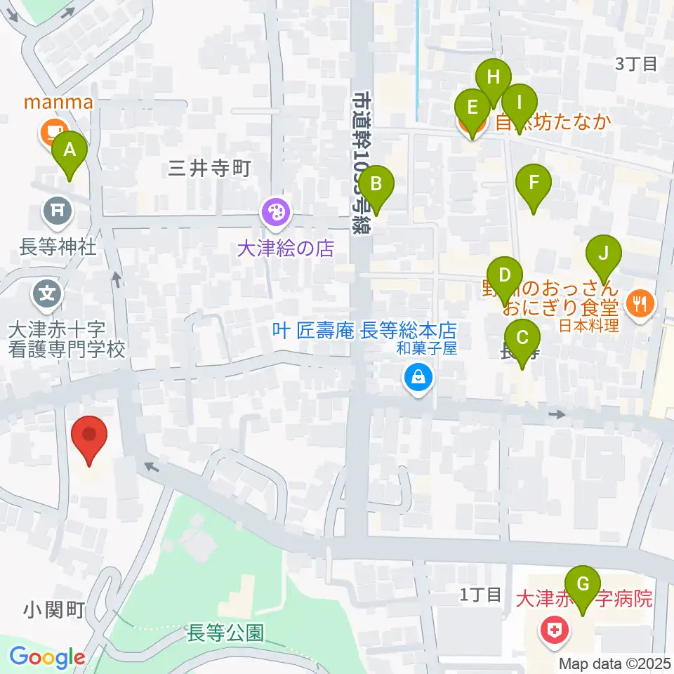 ながらの座・座周辺のファミレス・ファーストフード一覧地図