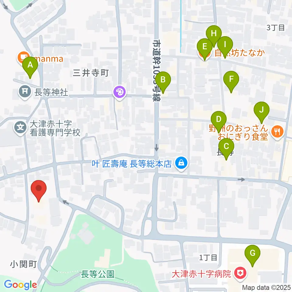 ながらの座・座周辺のファミレス・ファーストフード一覧地図