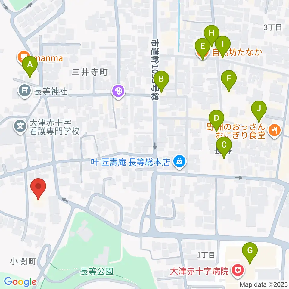 ながらの座・座周辺のファミレス・ファーストフード一覧地図
