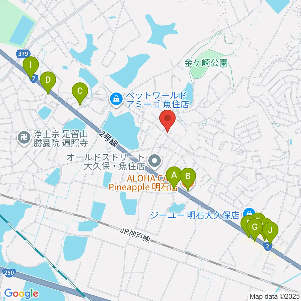 金ヶ崎文化教室周辺のファミレス・ファーストフード一覧地図