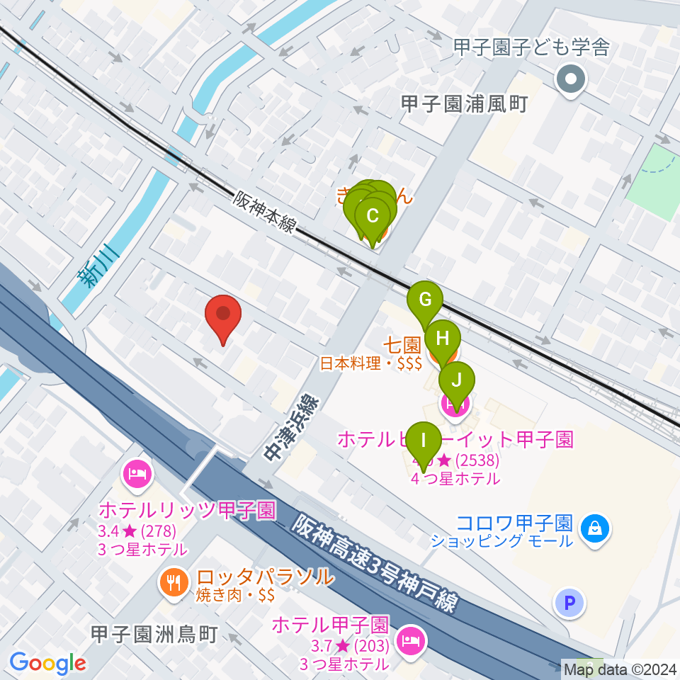 まんまるみかん周辺のファミレス・ファーストフード一覧地図