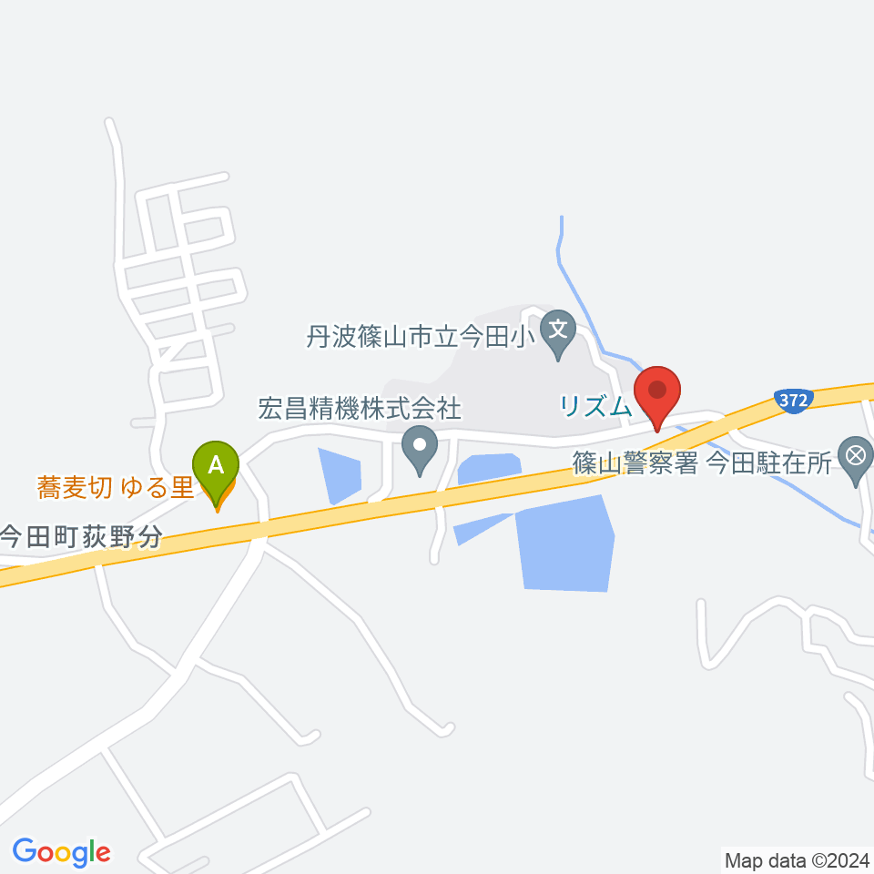 篠山rizm周辺のファミレス・ファーストフード一覧地図