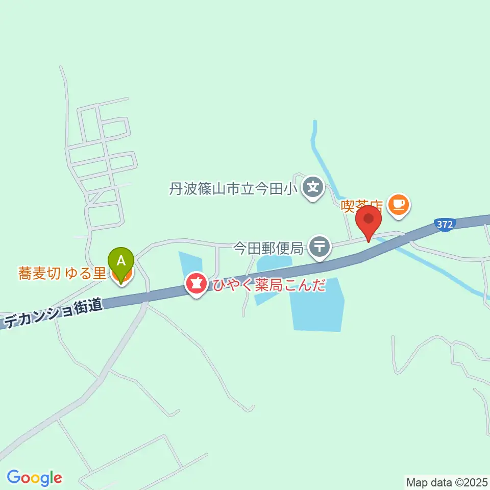 篠山rizm周辺のファミレス・ファーストフード一覧地図