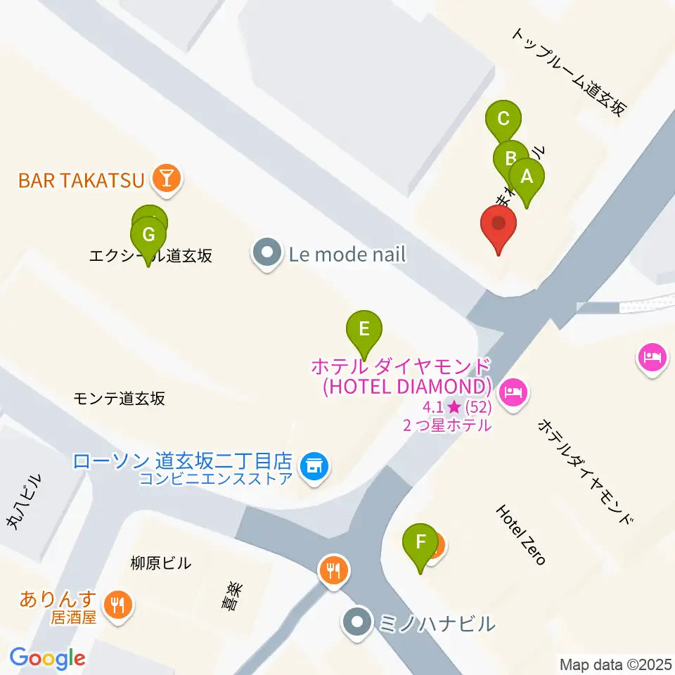 渋谷KO-KO周辺のファミレス・ファーストフード一覧地図