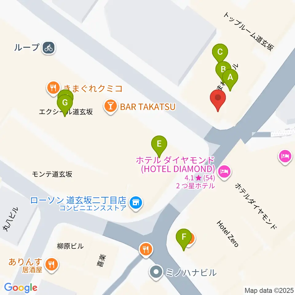 渋谷KO-KO周辺のファミレス・ファーストフード一覧地図