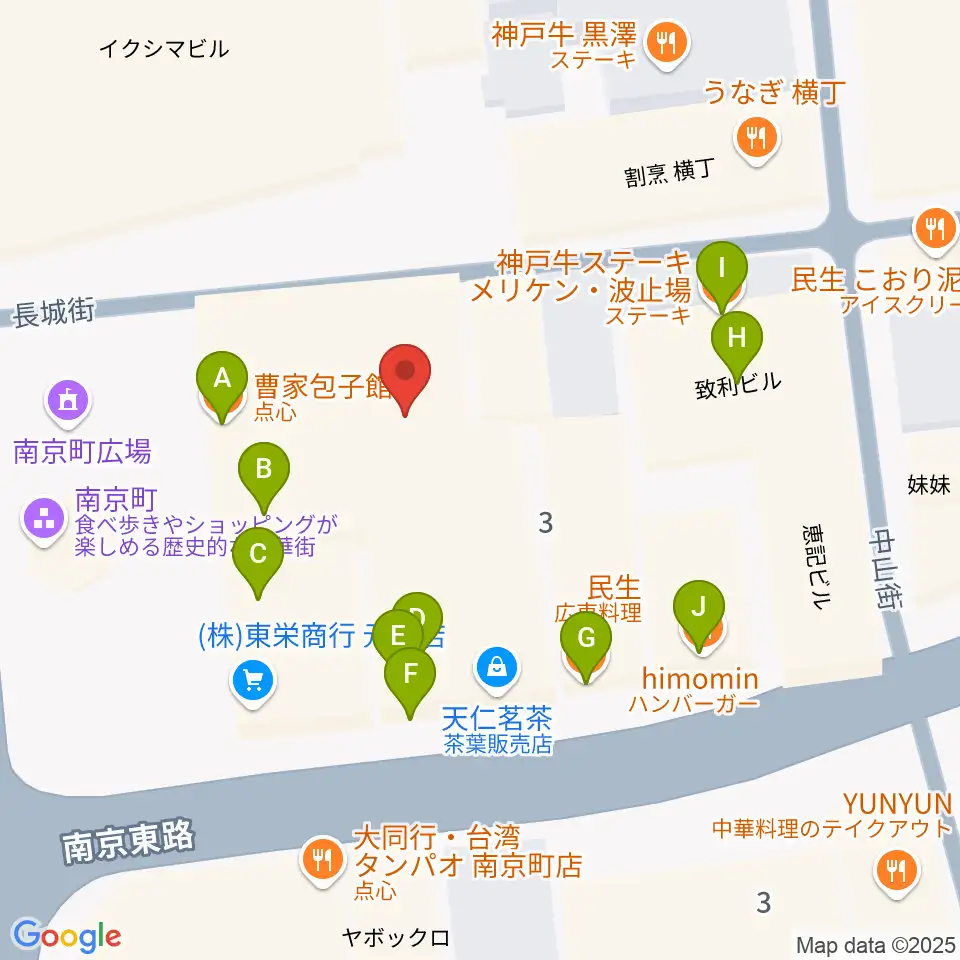 アルチザンハウス神戸周辺のファミレス・ファーストフード一覧地図