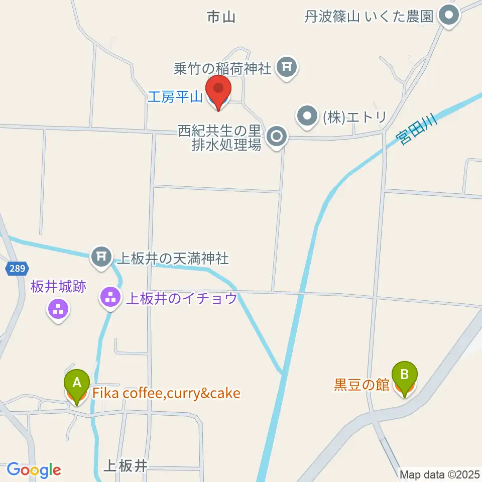 古楽器製作工房 平山周辺のファミレス・ファーストフード一覧地図