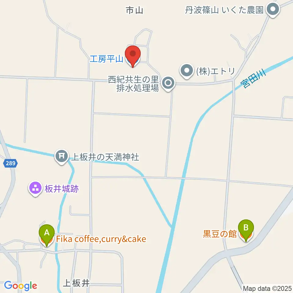 古楽器製作工房 平山周辺のファミレス・ファーストフード一覧地図