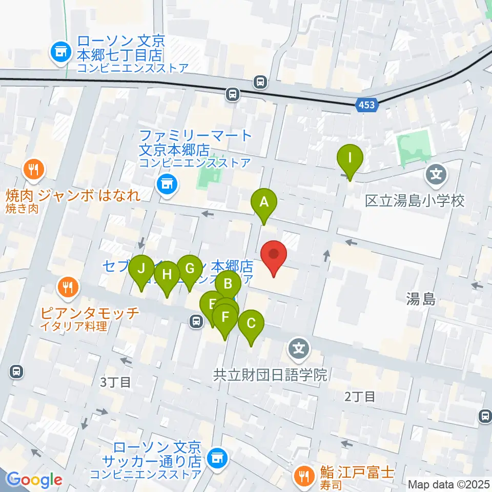 アムリタ・カスタム・ギターズ周辺のファミレス・ファーストフード一覧地図