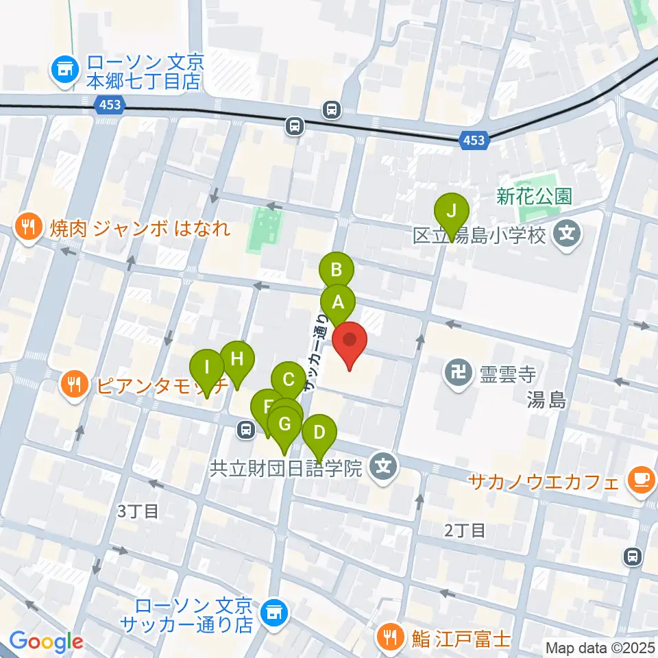 アムリタ・カスタム・ギターズ周辺のファミレス・ファーストフード一覧地図