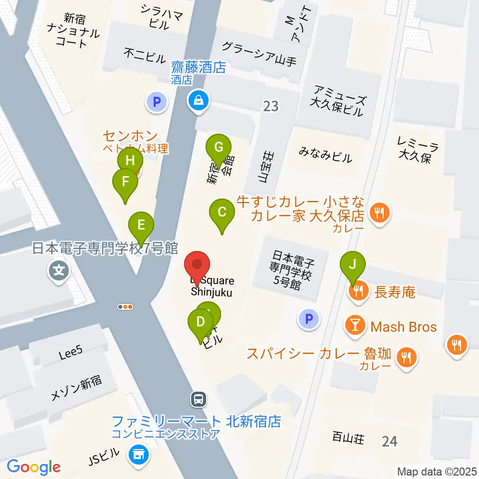 Barchie's周辺のファミレス・ファーストフード一覧地図