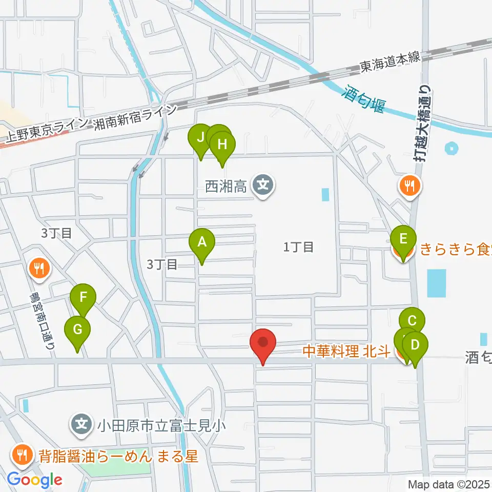 Kigoshi Custom Guitars周辺のファミレス・ファーストフード一覧地図