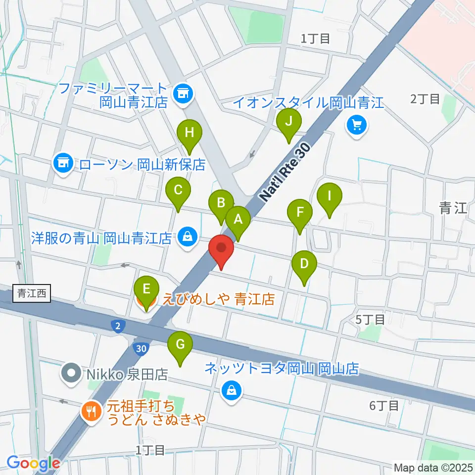 スタジオクレセント周辺のファミレス・ファーストフード一覧地図