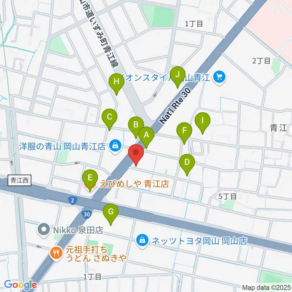 スタジオクレセント周辺のファミレス・ファーストフード一覧地図