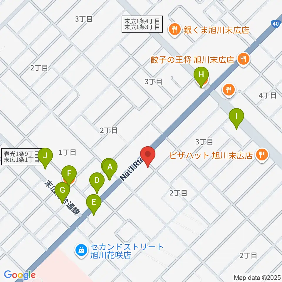 スタジオホッパー周辺のファミレス・ファーストフード一覧地図