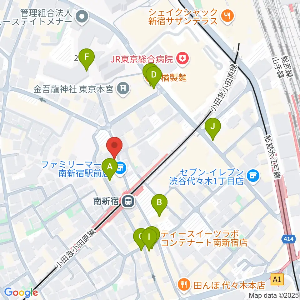 BC WORLDスタジオ周辺のファミレス・ファーストフード一覧地図