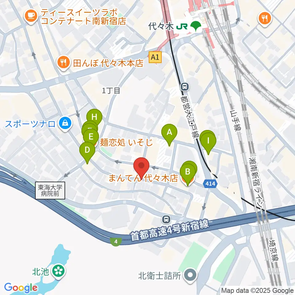 楽弓製作工房 アトリエ ハーモニー周辺のファミレス・ファーストフード一覧地図
