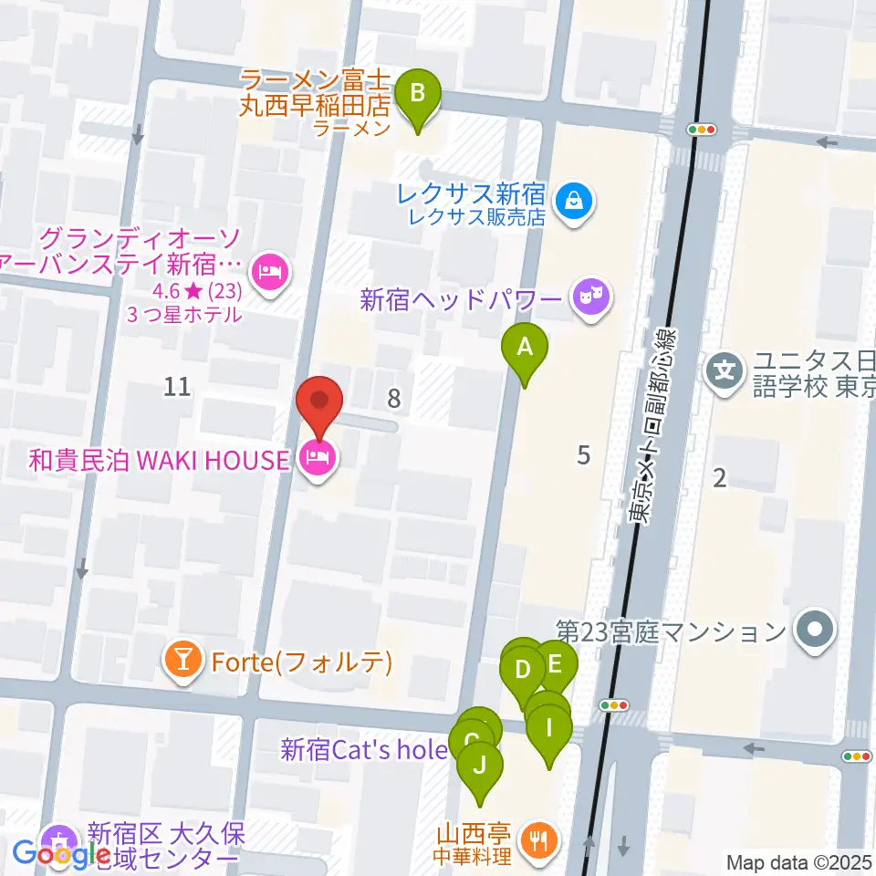 プリメラギター社周辺のファミレス・ファーストフード一覧地図