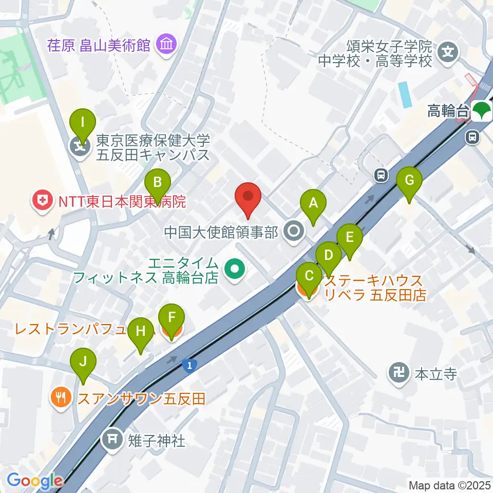 あげいし弦楽器工房周辺のファミレス・ファーストフード一覧地図