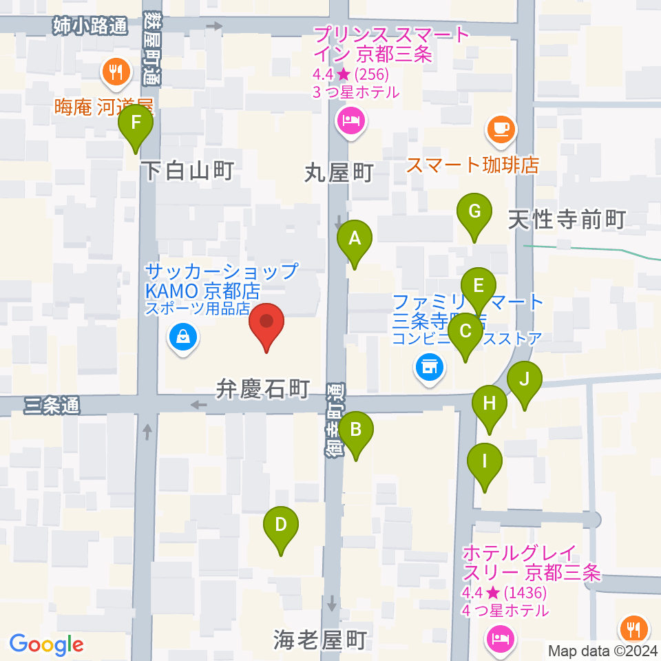 Le club Jazz周辺のファミレス・ファーストフード一覧地図