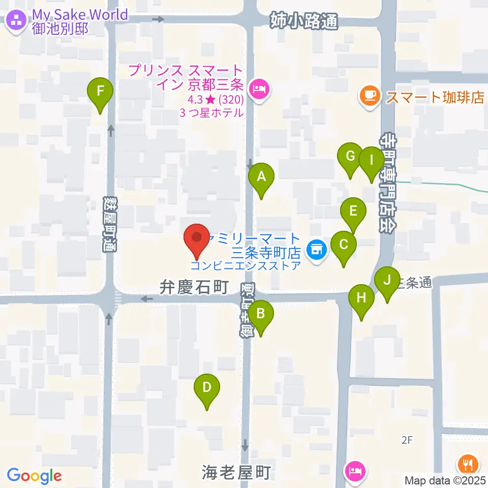 Le club Jazz周辺のファミレス・ファーストフード一覧地図